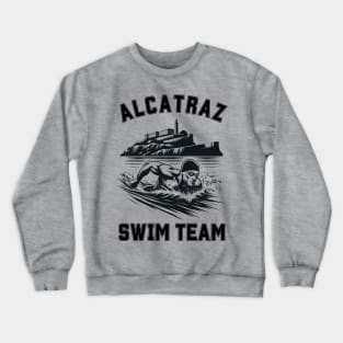 Alcatraz Swim Team | Funny Swim Team Swimming Logo Crewneck Sweatshirt